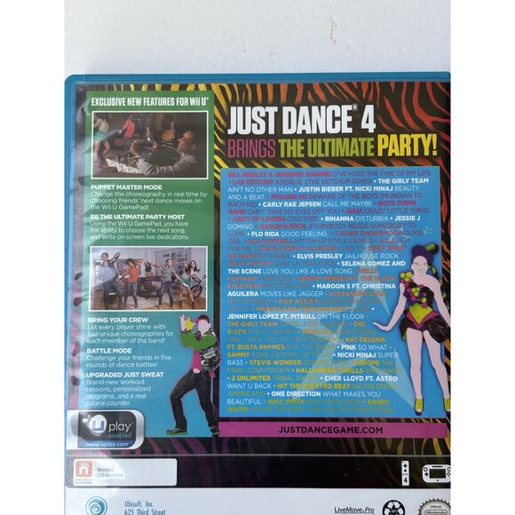 Nintendo Wii U Game - Just Dance 4 Ubisoft - Picture 9 of 10